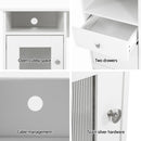 Artiss Computer Desk Shelf Cabinet L-Shape White 150CM-6