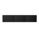 Artiss Floating Entertainment Unit TV Cabinet High Glossy Black 3 Cabinets 200CM-5