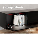 Artiss Floating Entertainment Unit TV Cabinet High Glossy Black 3 Cabinets 200CM-6