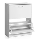Artiss Shoe Rack Cabinet Adjustable Shelves 24 Pairs White Iris-3