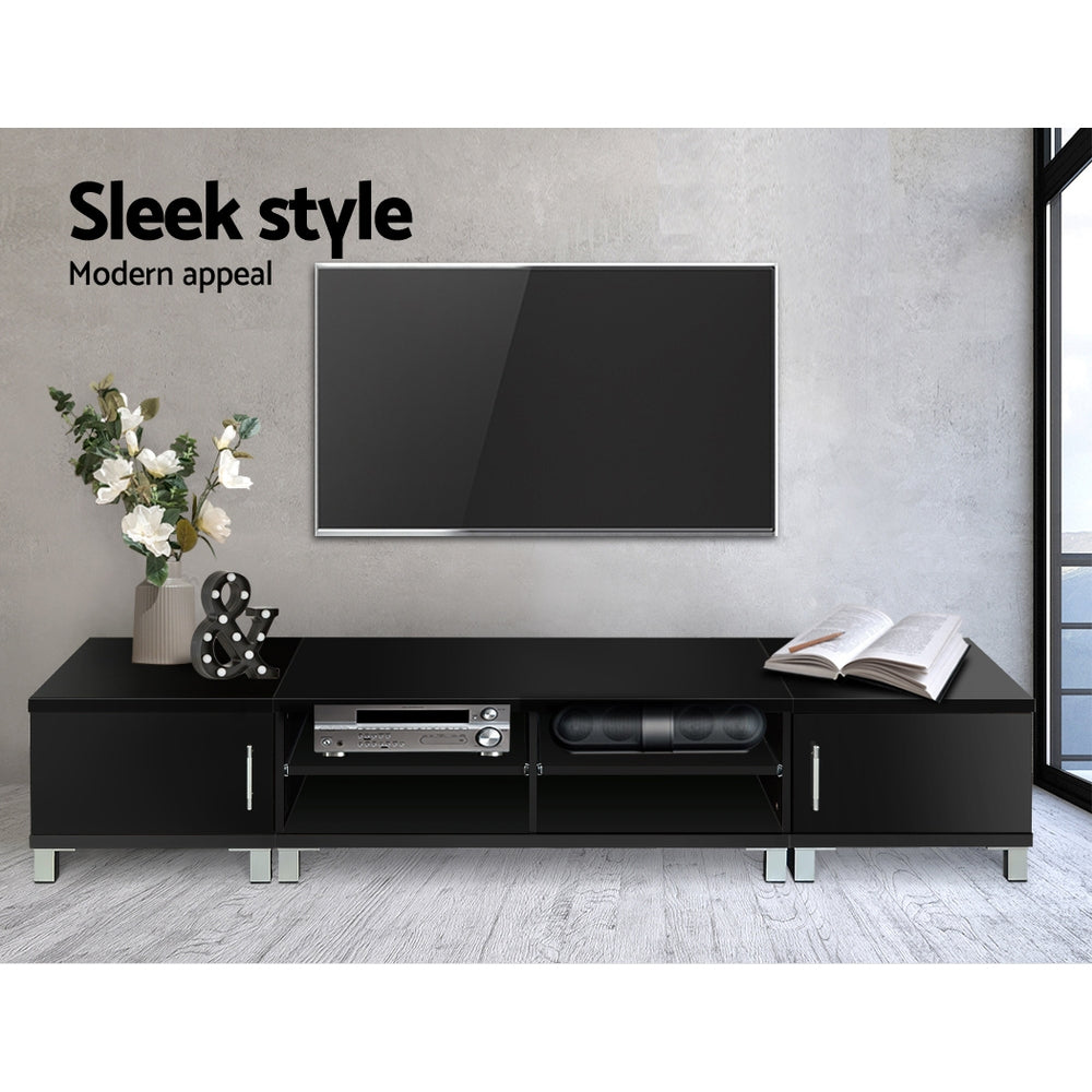 Artiss TV Cabinet Entertainment Unit 190cm Black Danson