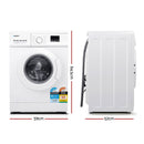 Devanti 8kg Front Load Washing Machine Quick Wash 24h Delay Start Automatic-2