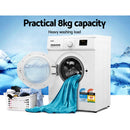 Devanti 8kg Front Load Washing Machine Quick Wash 24h Delay Start Automatic-3