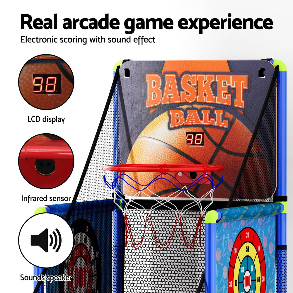 Arcade Basketball Games Electronic Scorer Basketball Hoop Shot Kid Indoor Toy