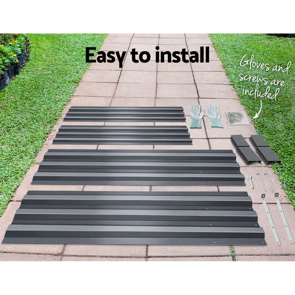 Green Fingers Garden Bed 210x90cm Planter Box Raised Container Galvanised Steel
