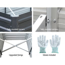 Green Fingers Garden Bed 240x80x77cm Planter Box Raised Container Galvanised Herb-6