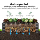 Green Fingers 2-in-1 Raised Garden Bed Kit, 240cm/120cm| 77cm Extra Deep Ergonomic Planter Box | Protect Your Back | Galvanised Steel Vegetable Flower Pot for Outdoor Garden | Includes Gloves & Pegs-7