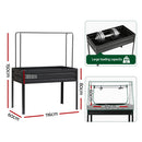 Green Fingers Elevated Metal Garden Bed Kit w Mini Greenhouse Cover 116x60cm Stand-Up Height Trellis-6