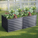 Green Fingers 2x Garden Bed 100x100x77cm Planter Box Raised Container Galvanised-1