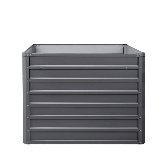 Green Fingers 2x Garden Bed 100x100x77cm Planter Box Raised Container Galvanised