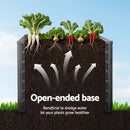 Green Fingers 2x Garden Bed 100x100x77cm Planter Box Raised Container Galvanised-5