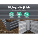 Green Fingers 2x Garden Bed 120x90cm Planter Box Raised Container Galvanised Herb-5