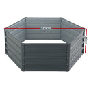 Green Fingers 2x Garden Bed 130x130x46cm Planter Box Raised Container Galvanised-2