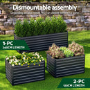 Green Fingers 2-in-1 Raised Garden Bed Kit, 320cm/160cm| 77cm Extra Deep Ergonomic Planter Box | Protect Your Back | Galvanised Steel Vegetable Flower Pot for Outdoor Garden | Includes Gloves & Pegs-4