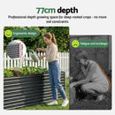 Green Fingers 2-in-1 Raised Garden Bed Kit, 320cm/160cm| 77cm Extra Deep Ergonomic Planter Box | Protect Your Back | Galvanised Steel Vegetable Flower Pot for Outdoor Garden | Includes Gloves & Pegs-5