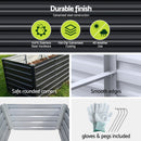 Green Fingers 2-in-1 Raised Garden Bed Kit, 320cm/160cm| 77cm Extra Deep Ergonomic Planter Box | Protect Your Back | Galvanised Steel Vegetable Flower Pot for Outdoor Garden | Includes Gloves & Pegs-8