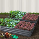 Green Fingers 2x Garden Bed 210x90cm Planter Box Raised Container Galvanised Herb-7