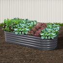 Green Fingers Garden Bed 160X80X42cm Oval Planter Box Raised Container Galvanised-7