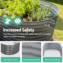 Green Fingers Garden Bed 320X80X42cm Oval Planter Box Raised Container Galvanised-4