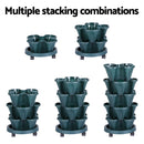 Green Fingers Garden Bed 5 Tier Vertical Garden Strawberry Stackable Planters Herbs Petunias-5