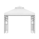Instahut Gazebo 3x3m Marquee Outdoor Wedding Party Event Tent Home Iron Art Shade White-3