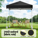 Instahut Gazebo 2x2m Outdoor Patio Garden Marquee Shade w/ Base Pods Black-4