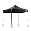 Instahut Gazebo Pop Up Marquee 3x3 Folding 500D Wedding Tent Base Pod Black-2