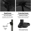 Instahut Gazebo Pop Up Marquee 3x3 Folding 500D Wedding Tent Base Pod Black-5