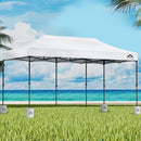 Instahut Gazebo Pop Up Marquee 3x6 Folding 500D Wedding Tent Base Pod White-1