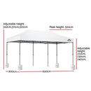 Instahut Gazebo Pop Up Marquee 3x6 Folding 500D Wedding Tent Base Pod White-3