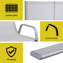 Gardeon Garden Bench Seat Steel Outdoor Patio Park Lounge Backyard Chair Grey-6