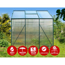 Green Fingers Greenhouse 1.9x1.9x1.83M Aluminium Polycarbonate Green House Garden Shed-4