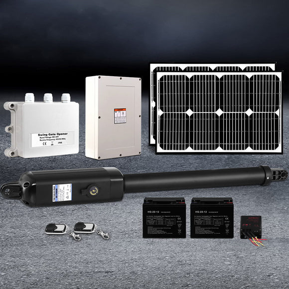 LockMaster Single Swing Gate Opener 500KG 40W Solar Panel