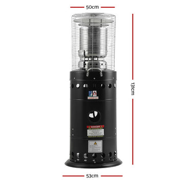 Devanti Outdoor Gas Patio Heater Black - 0