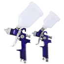 Giantz 2PC HVLP Spray Gun Paint Gun Gravity Feed 0.8mm 1.4,mm Nozzles Included-3