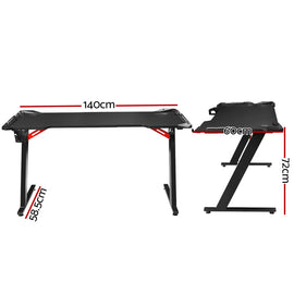 Artiss Gaming Desk Computer Desks LED Light 140CM - 0