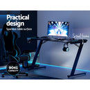 Artiss Gaming Desk Computer Desks LED Light 140CM-4