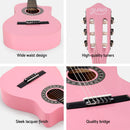 Alpha 34 Inch Classical Guitar Wooden Body Nylon String Beginner Kids Gift Pink-6