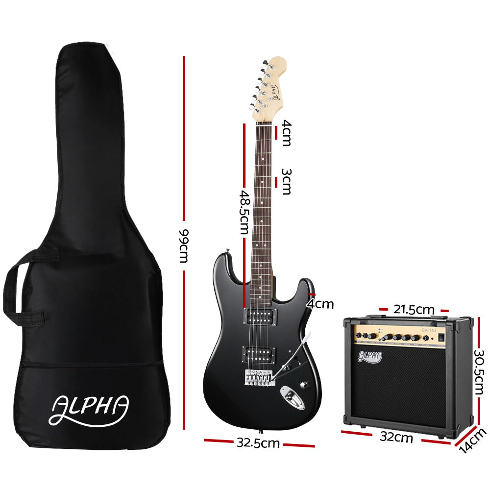 Alpha 41 Inch Electirc Guitar Humbucker Pickup Switch Amplifier Skull Pattern - 0