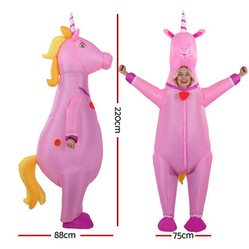Inflatable Unicorn Costume Adult Suit Blow Up Party Fancy Dress Halloween Cosplay - 0