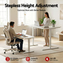 Artiss L-Shape Standing Desk Sit Stand Up Height Adjustable Electric Motorised White-5