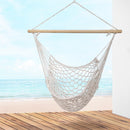 Gardeon Hammock Chair Outdoor Hanging Camping Mesh Indoor Cream-7