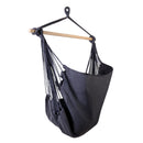 Gardeon Hammock Chair Outdoor Camping Hanging Hammocks Cushion Pillow Grey-3