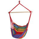 Gardeon Hammock Chair Outdoor Camping Hanging Hammocks Cushion Pillow Rainbow-1