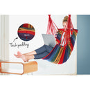 Gardeon Hammock Chair Outdoor Camping Hanging Hammocks Cushion Pillow Rainbow-6