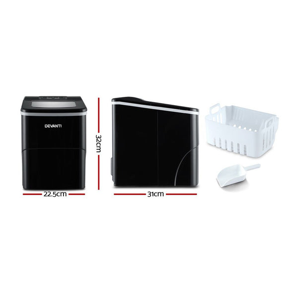 Devanti 12kg Ice Maker Machine Black