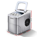 Devanti 12kg Ice Maker Machine Silver-2