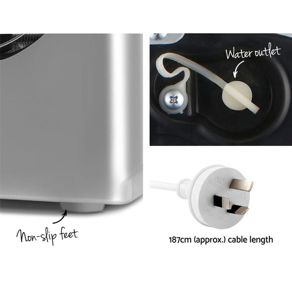 Devanti 12kg Ice Maker Machine Silver