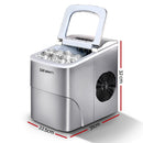 Devanti Portable Ice Cube Maker - Silver-2