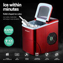 DEVANTi Portable Ice Cube Maker Machine 2L Home Bar Benchtop Easy Quick Red-5
